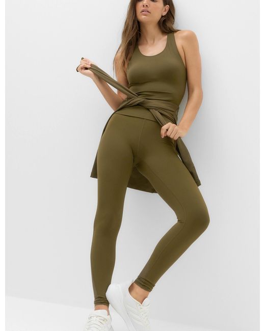 GOODMOVE Green Women's Go Train Waist Sculpt Mesh leggings