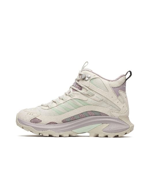 Merrell White Women's Moab Speed 2 Mid Gore-tex Hiking Shoes