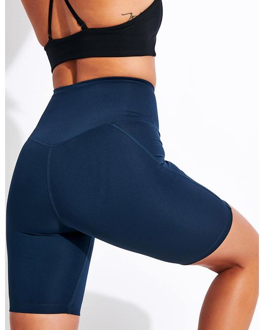 GIRLFRIEND COLLECTIVE Blue High Waisted Bike Short