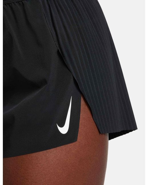 Nike Black Aeroswift Dri-Fit Adv Mid-Rise 3" Brief-Lined Running Shorts