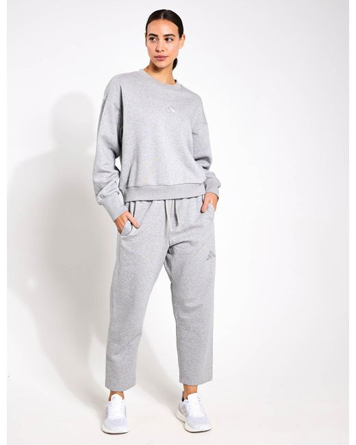 Adidas Gray Women's All Szn Fleece Barrel Leg joggers