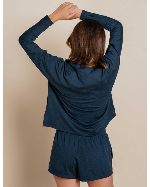 GIRLFRIEND COLLECTIVE Blue Women's Reset Long Sleeve Tee