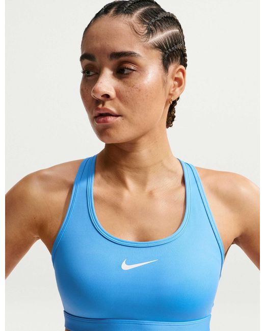 Nike Red Women's Swoosh Medium Support Sports Bra