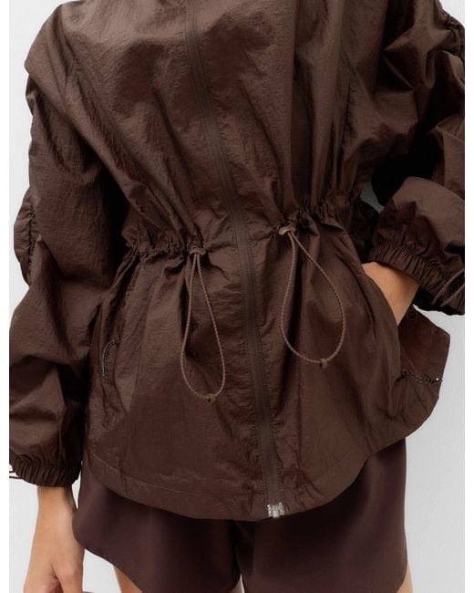 GOODMOVE Black Women's Stormwear Shimmer Lightweight Hooded Jacket