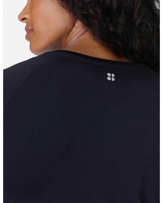 Sweaty Betty Blue Women's Athlete Seamless Gym Long Sleeve Top