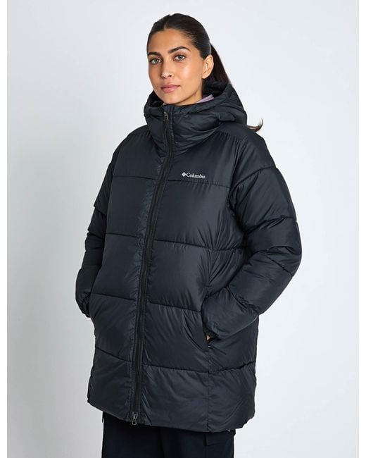 Columbia Blue Women's Puffect Ii Hooded Mid Puffer Jacket