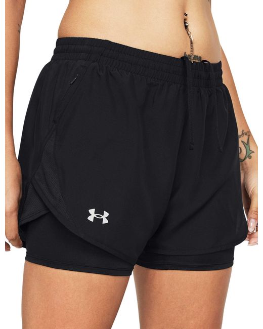 Under Armour Black Women's Fly-by 2-in-1 Shorts