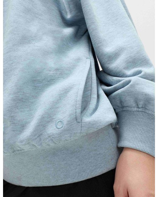 GOODMOVE Blue Women's Cotton Rich Oversized Sweatshirt