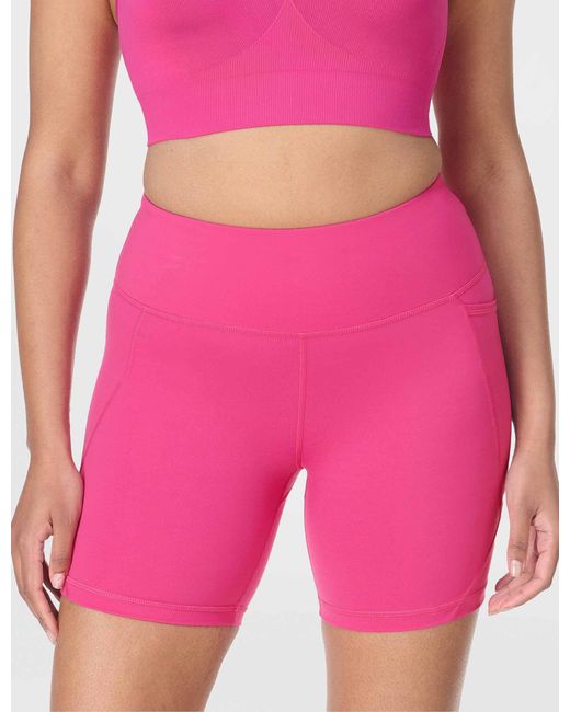 Sweaty Betty Pink Women's Power 6" Cycling Shorts