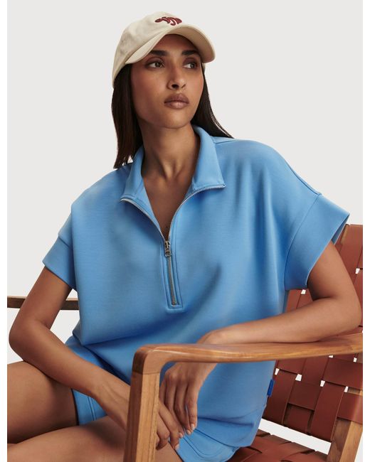 Varley Blue Women's Ritchie Short Sleeve Sweat