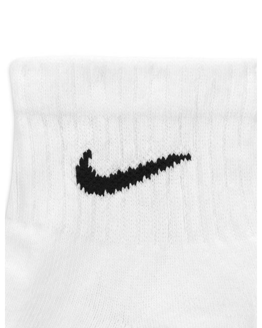 Nike White Women's Everyday Cushioned Training Ankle Socks (6 Pairs)