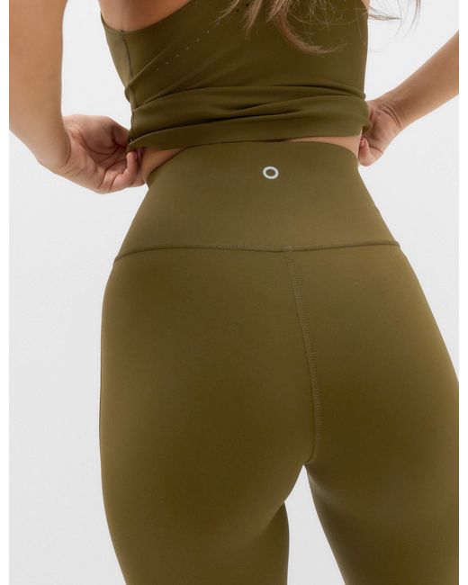GOODMOVE Green Women's Go Train Waist Sculpt Mesh leggings