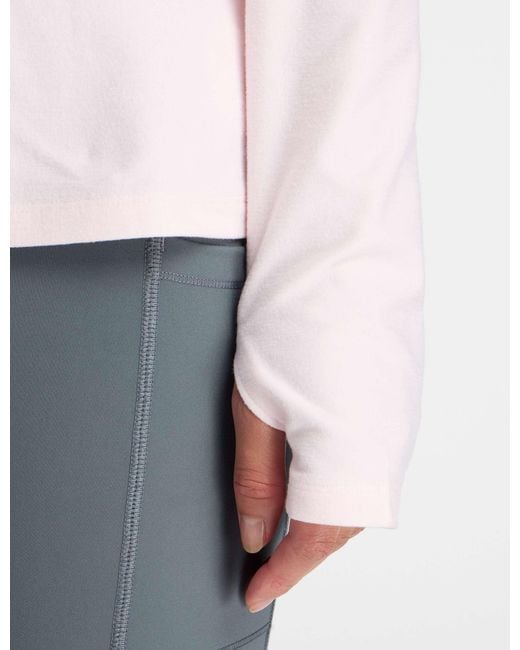 New Balance White Women's Sport Essentials Space Dye 1/4 Zip