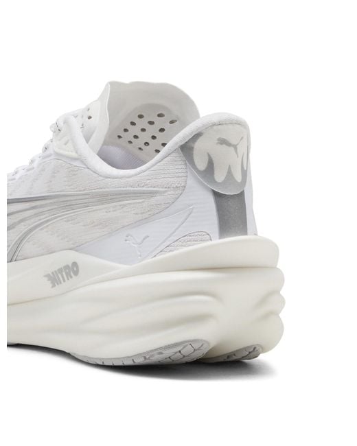 PUMA White Women's Deviate Nitro 4 Running Shoes