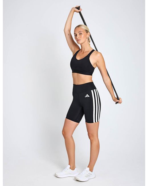 Adidas Black Women's Optime Essentials Workout High Support Sports Bra