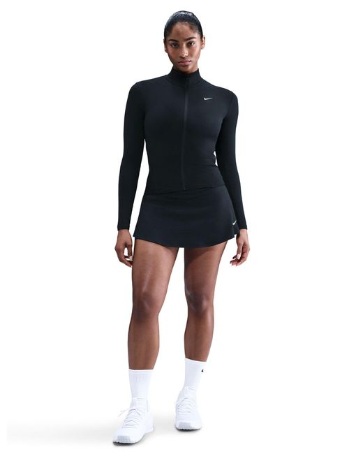 Nike Black Women's One Fitted Dri-fit Full-zip Jacket