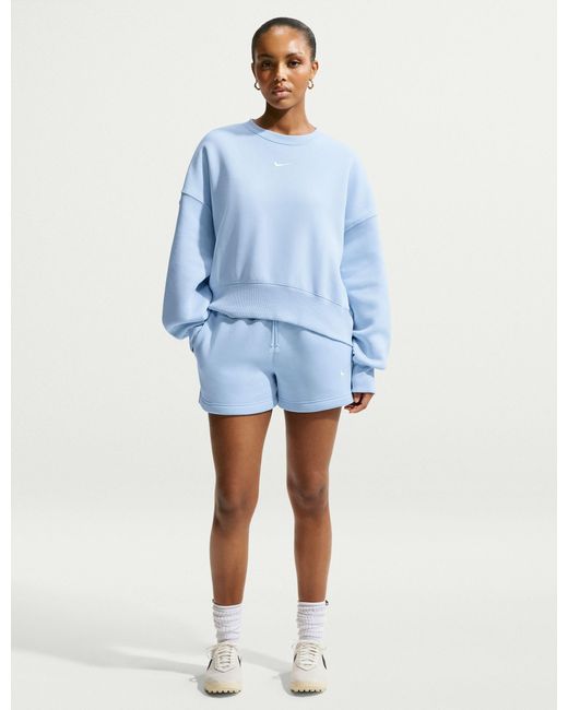Nike Blue Women's Sportswear Phoenix Fleece 4" Shorts