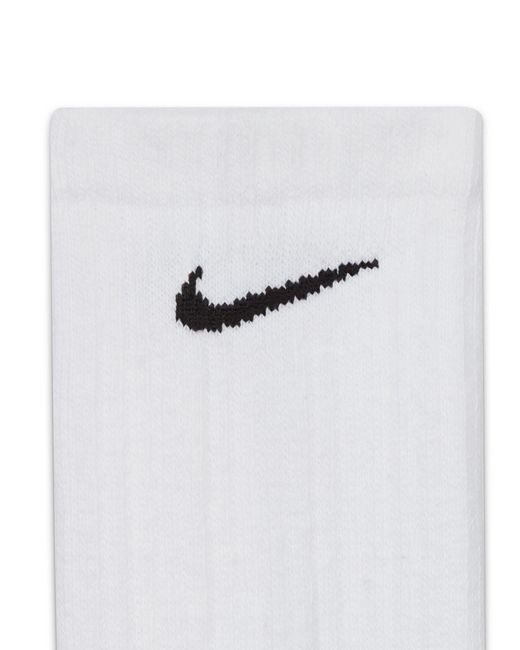Nike White Women's Everyday Cushioned Training Crew Socks (3 Pairs)