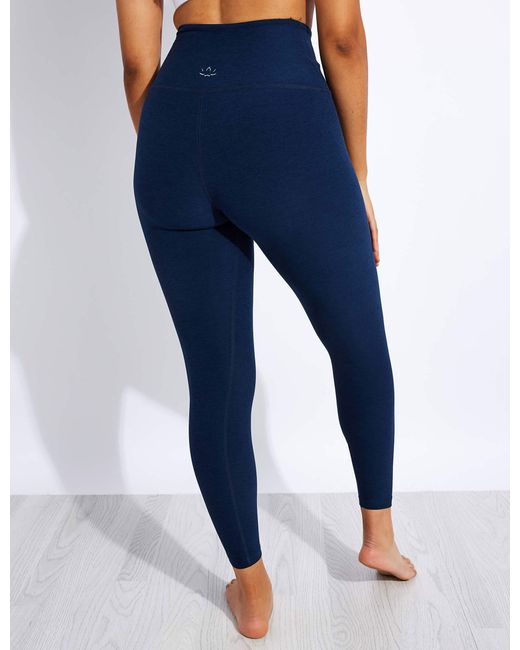 Beyond Yoga Blue Spacedye At Your Leisure High Waisted Midi Legging