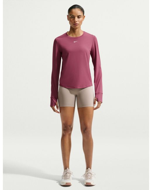 Nike Purple Women's One Classic Dri-fit Long-sleeve Top