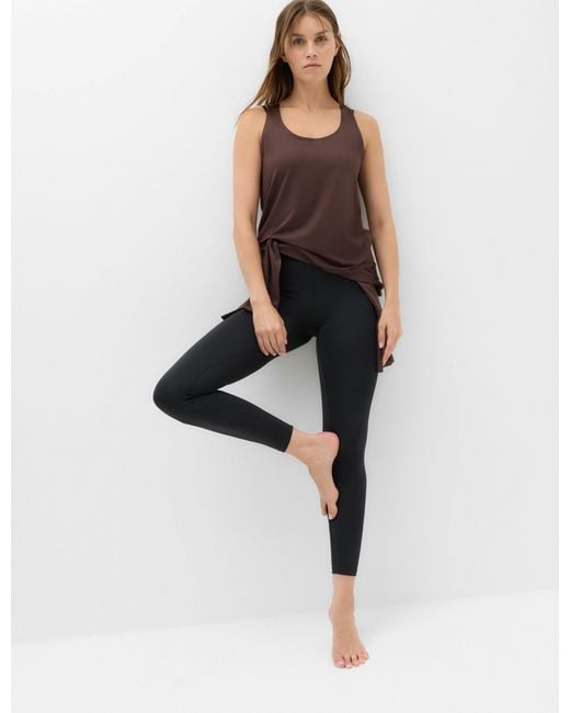 GOODMOVE Brown Women's Go Balance Scoop Neck Relaxed Vest Top