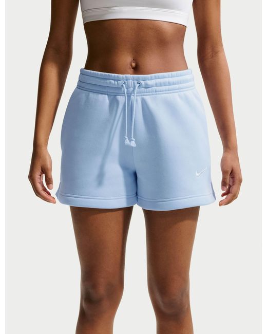 Nike Blue Women's Sportswear Phoenix Fleece 4" Shorts