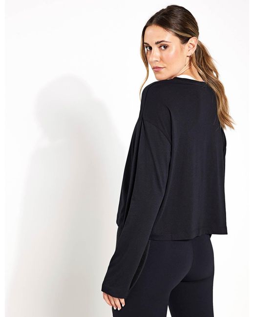 Sweaty Betty Black Women's Essential Crop Long Sleeve T-shirt