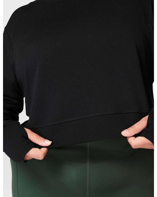 Sweaty Betty Black Women's After Class Crop Sweatshirt