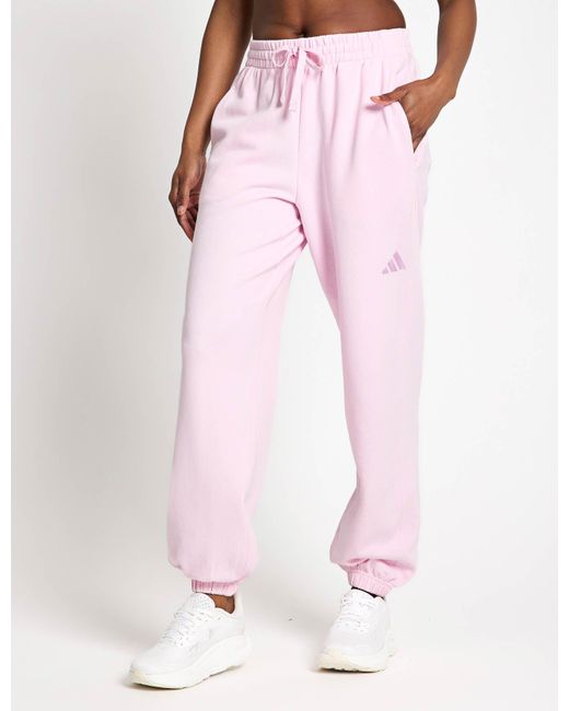 Adidas Pink Women's All Szn French Terry Loose joggers
