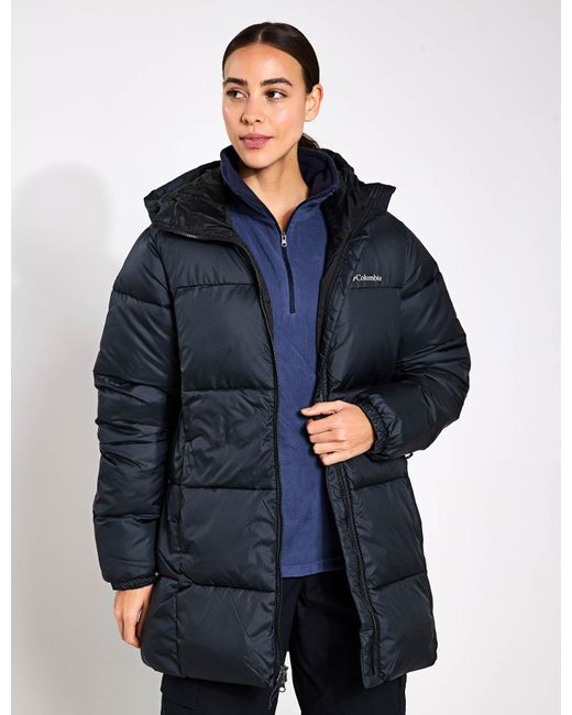Columbia Blue Women's Puffect Ii Hooded Mid Puffer Jacket