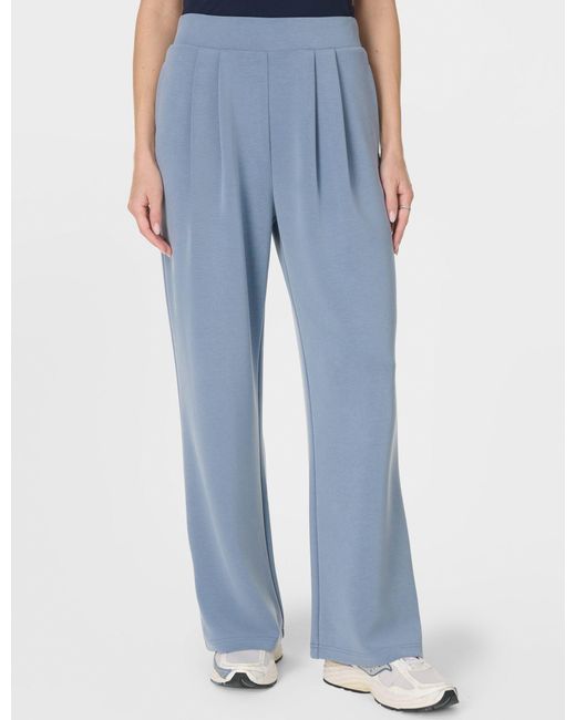 Sweaty Betty Blue Women's Sand Wash Wide Leg Trousers