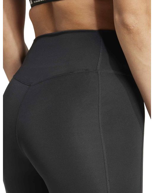 Adidas Black Women's Optime Essentials Stash Pocket Full-length leggings