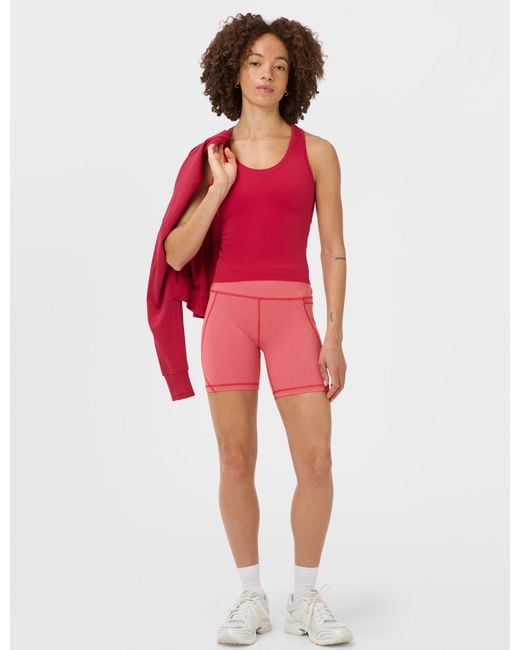 Sweaty Betty Red Women's Athlete Crop Seamless Workout Vest