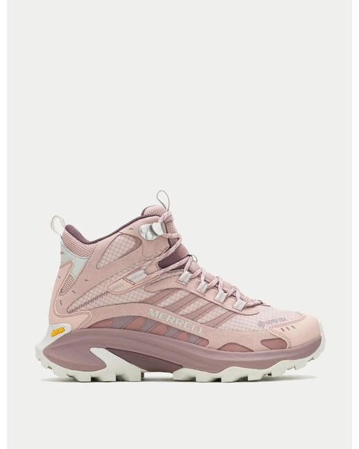 Merrell Pink Women's Moab Speed 2 Mid Gore-tex Hiking Shoes