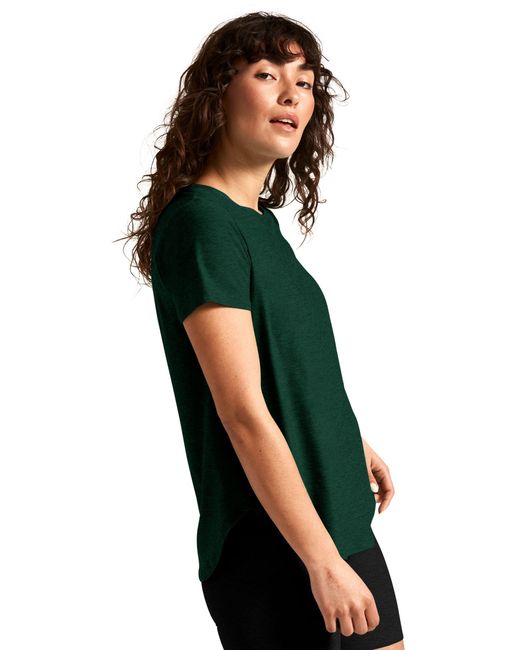 Beyond Yoga Green Women's Featherweight On The Down Low Tee