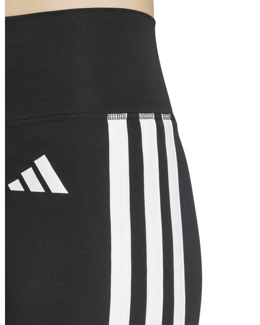Adidas Black Women's Optime Essentials 3-stripes 7/8 leggings