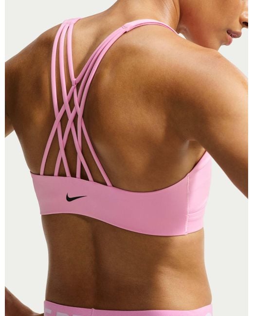 Nike Red Women's Indy Strappy Light Support Sports Bra