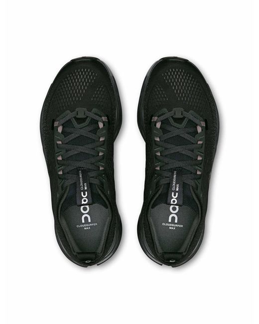 On Shoes Black Women's Cloudsurfer Max Running Shoes -- /eclipse
