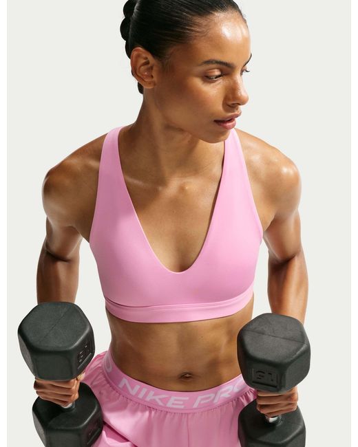 Nike Red Women's Indy Strappy Light Support Sports Bra