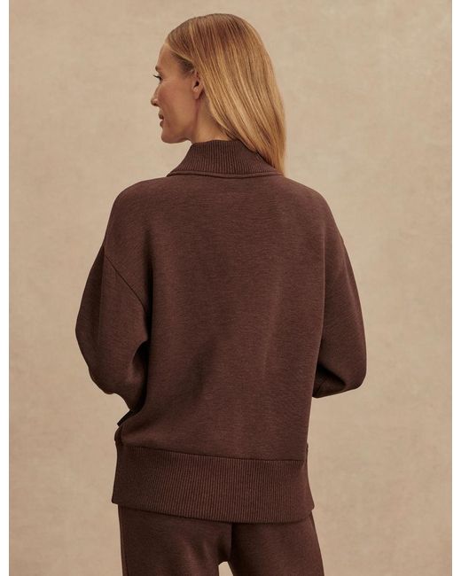 Varley Brown Women's Sally Half Zip Sweat