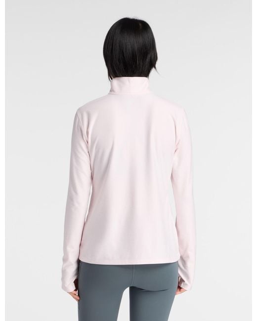New Balance White Women's Sport Essentials Space Dye 1/4 Zip