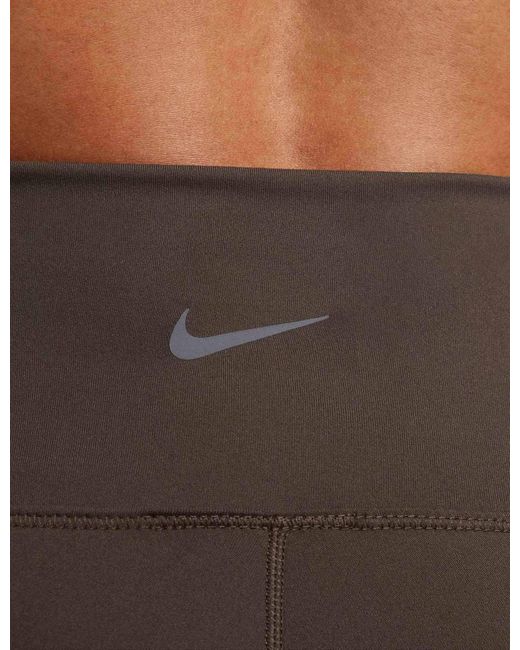 Nike Brown One High Waisted Split-hem leggings