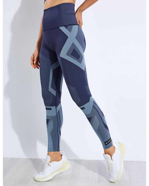 adidas Formotion Sculpt Two-tone Tights in Blue | Lyst
