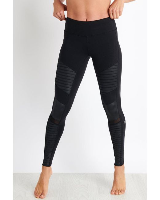 Alo Yoga Moto Legging Black / Black 