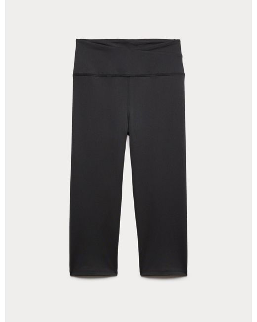 GOODMOVE Black Women's Go Balance Wrap Waist Capri leggings
