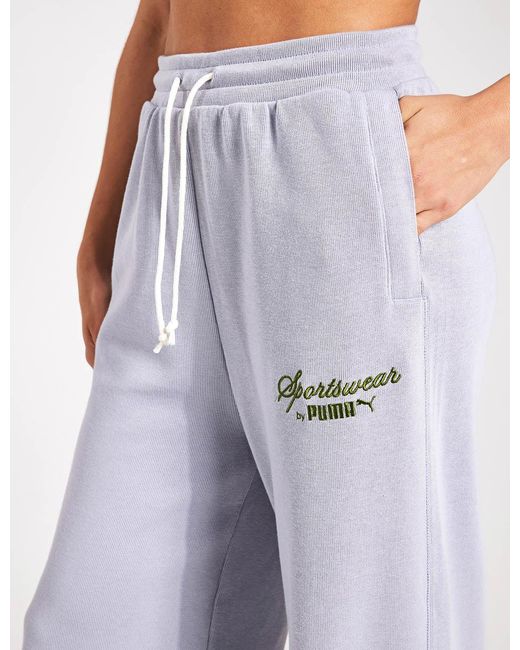 PUMA Gray Classics+ Relaxed Sweatpants