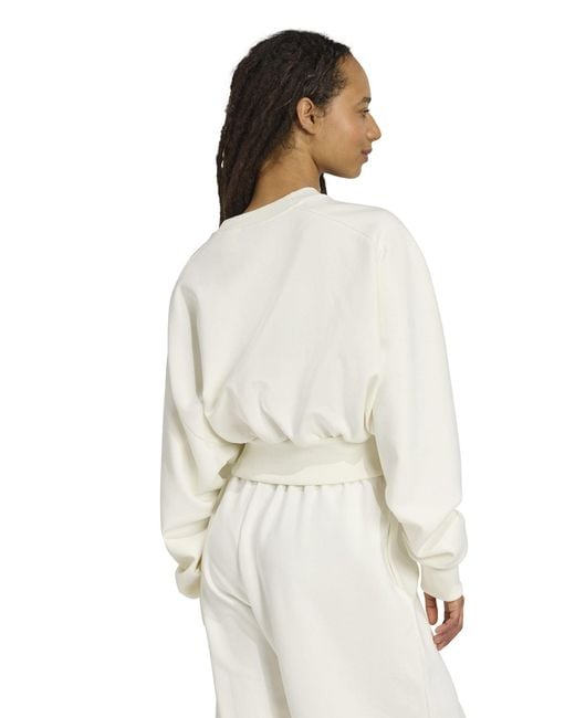 Adidas White Women's Soft Lux Loose Sweatshirt