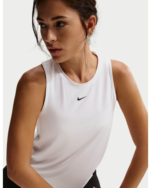 Nike White Women's One Classic Dri-fit Tank Top
