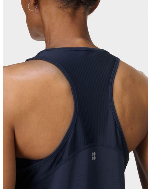 Sweaty Betty Blue Women's Breathe Easy Mesh Run Vest Top