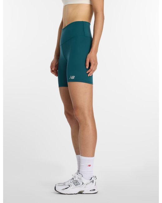 New Balance Blue Women's Nb Harmony High Waisted Short 6"